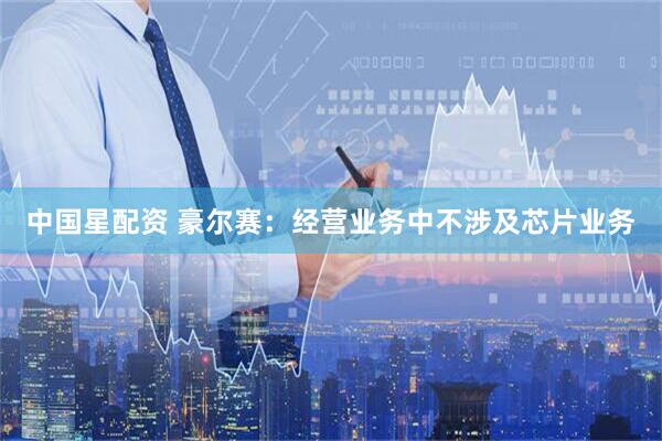 中国星配资 豪尔赛：经营业务中不涉及芯片业务