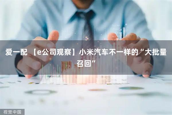爱一配 【e公司观察】小米汽车不一样的“大批量召回”