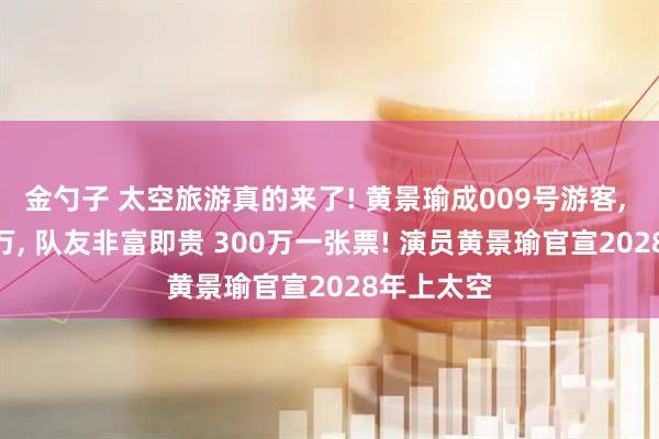 金勺子 太空旅游真的来了! 黄景瑜成009号游客, 票价300万, 队友非富即贵 300万一张票! 演员黄景瑜官宣2028年上太空